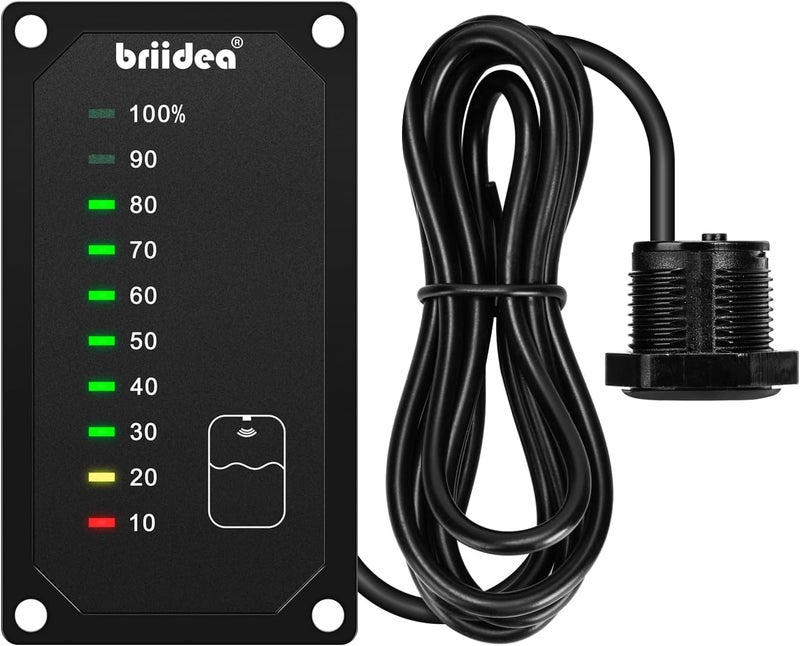 briidea RV Tank Sensor Monitor Panel, RV Water Tank Level Monitor with LED Indicator, Allow You to Replenish The Water Tank in Time, Powered by 7-32V DC, Ideal for RV Motorhome Caravan - Image 1